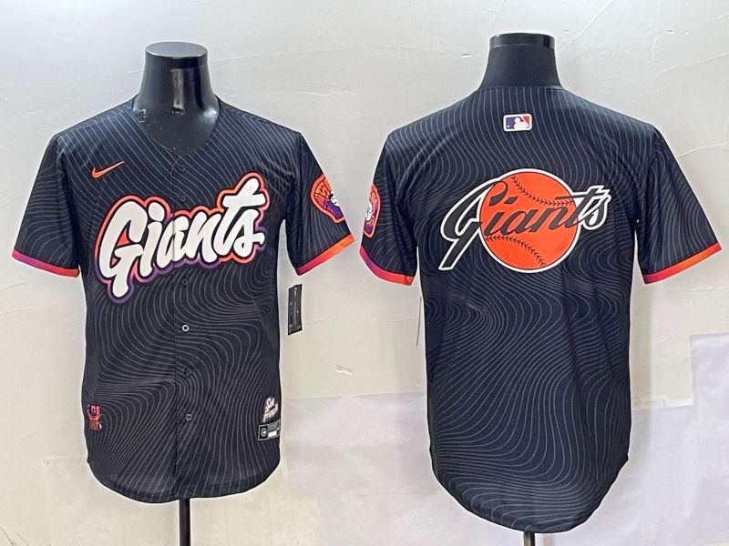 Men San Francisco Giants Blank Black Second generation Joint Name Nike 2025 MLB Jersey style 21